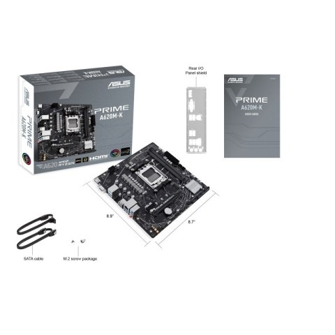 Asus | PRIME A620M-K | Rodzina procesora AMD | Gniazdo procesora AM5 | DDR5 DIMM | Sloty pamięci 2 | Obsługiwane interfejsy dysk Asus | PRIME A620M-K | Rodzina procesora AMD | Gniazdo procesora AM5 | DDR5 DIMM | Sloty pamięci 2 | Obsługiwane interfejsy dysk