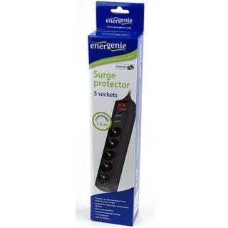 EnerGenie | EnerGenie SPG5-C-5 - listwa przeciwprzepięciowa | Złącze wyjściowe Qty 5 | 1,5 m | Czarny