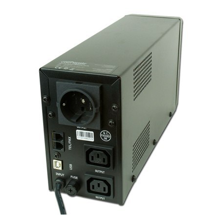 EnerGenie | UPS z USB i wyświetlaczem LCD, Czarny | 850 VA | 220 V EnerGenie | UPS z USB i wyświetlaczem LCD, Czarny | 850 VA | 220 V