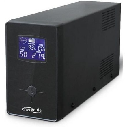 EnerGenie | UPS z USB i wyświetlaczem LCD, Czarny | 850 VA | 220 V EnerGenie | UPS z USB i wyświetlaczem LCD, Czarny | 850 VA | 220 V