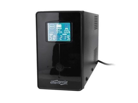 EnerGenie | UPS z USB i wyświetlaczem LCD, Czarny | 850 VA | 220 V EnerGenie | UPS z USB i wyświetlaczem LCD, Czarny | 850 VA | 220 V