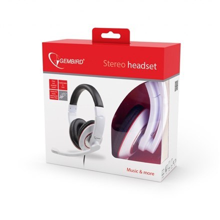 Gembird | MHS-001-GW | Stereofoniczny zestaw słuchawkowy Gembird | MHS-001-GW | Stereofoniczny zestaw słuchawkowy