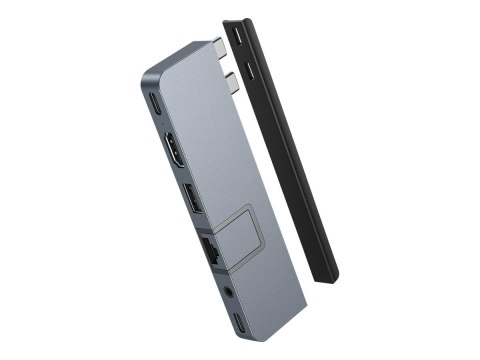 HiperDrive DUO PRO 7-w-2 USB-C Hub dla MacBook Air/Pro 2016-2020 | Porty Ethernet LAN (RJ-45) 1 | Ilość portów HDMI 1 HiperDrive DUO PRO 7-w-2 USB-C Hub dla MacBook Air/Pro 2016-2020 | Porty Ethernet LAN (RJ-45) 1 | Ilość portów HDMI 1