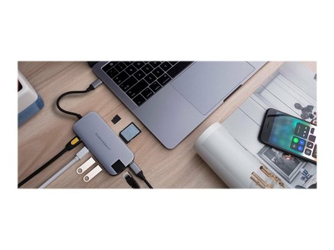 Hyper HyperDrive USB-C 7-in-1 Laptop Form-Fit Hub - Space Grey Hyper HyperDrive USB-C 7-in-1 Laptop Form-Fit Hub - Space Grey