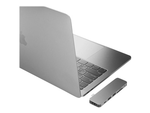 Hyper HyperDrive USB-C 7-in-1 Laptop Form-Fit Hub - Space Grey Hyper HyperDrive USB-C 7-in-1 Laptop Form-Fit Hub - Space Grey