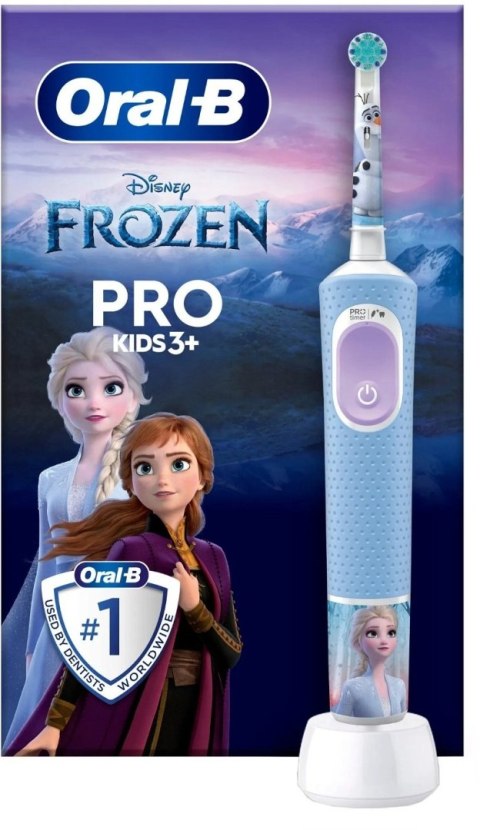Oral-B | Vitality PRO Kids Frozen | Szczoteczka elektryczna | Ładowalna | Dla dzieci | Niebieska | Ilość głowic szczoteczki w ze Oral-B | Vitality PRO Kids Frozen | Szczoteczka elektryczna | Ładowalna | Dla dzieci | Niebieska | Ilość głowic szczoteczki w ze