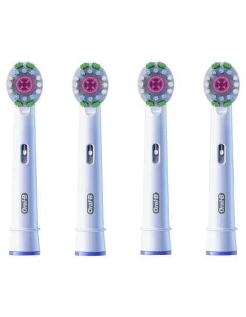 Oral-B | Wymienne główki szczoteczki do zębów | EB18-4 3D White Pro | Główki | Dla dorosłych | Liczba główek szczoteczki w zesta Oral-B | Wymienne główki szczoteczki do zębów | EB18-4 3D White Pro | Główki | Dla dorosłych | Liczba główek szczoteczki w zesta