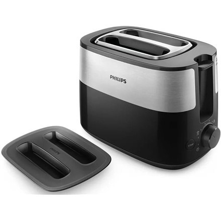 Philips | HD2517/90 Daily Collection | Toster | Moc 830 W | Liczba gniazd 2 | Materiał obudowy tworzywo sztuczne | Czarny/stal n Philips | HD2517/90 Daily Collection | Toster | Moc 830 W | Liczba gniazd 2 | Materiał obudowy tworzywo sztuczne | Czarny/stal n