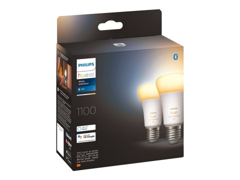 Philips Hue | WA 11W A60 E27 2szt. paczka | E27 | 11 W | Ciepła do chłodna biel 2200K-6500K | Bluetooth i Zigbee Philips Hue | WA 11W A60 E27 2szt. paczka | E27 | 11 W | Ciepła do chłodna biel 2200K-6500K | Bluetooth i Zigbee
