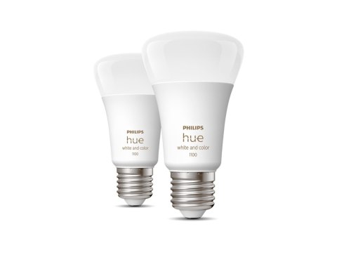Philips Hue | WCA 11W A60 E27 2 szt. w opakowaniu | E27 | 11 W | Biały i kolor 2000K-6500K +16 milionów kolorów | Bluetooth i Zi Philips Hue | WCA 11W A60 E27 2 szt. w opakowaniu | E27 | 11 W | Biały i kolor 2000K-6500K +16 milionów kolorów | Bluetooth i Zi