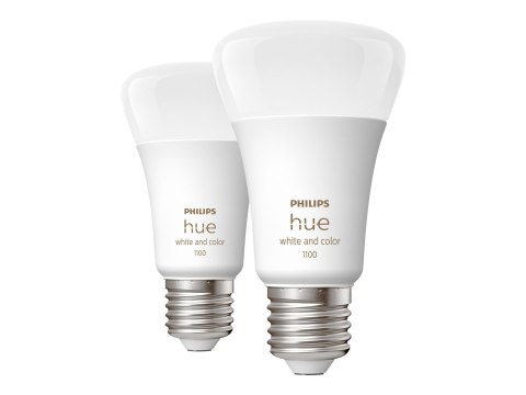 Philips Hue | WCA 11W A60 E27 2 szt. w opakowaniu | E27 | 11 W | Biały i kolor 2000K-6500K +16 milionów kolorów | Bluetooth i Zi Philips Hue | WCA 11W A60 E27 2 szt. w opakowaniu | E27 | 11 W | Biały i kolor 2000K-6500K +16 milionów kolorów | Bluetooth i Zi