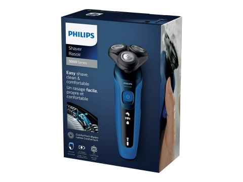 Philips S5466/17 Elektryczna golarka, na mokro i na sucho, królewska niebieskość Philips Philips S5466/17 Elektryczna golarka, na mokro i na sucho, królewska niebieskość Philips