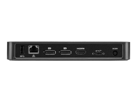 Stacja dokująca Targus z portem USB-C Triple-HD oraz z zasilaniem 85 W, porty Ethernet LAN (RJ-45) 1, DisplayPorty 2, złącza HDM Stacja dokująca Targus z portem USB-C Triple-HD oraz z zasilaniem 85 W, porty Ethernet LAN (RJ-45) 1, DisplayPorty 2, złącza HDM