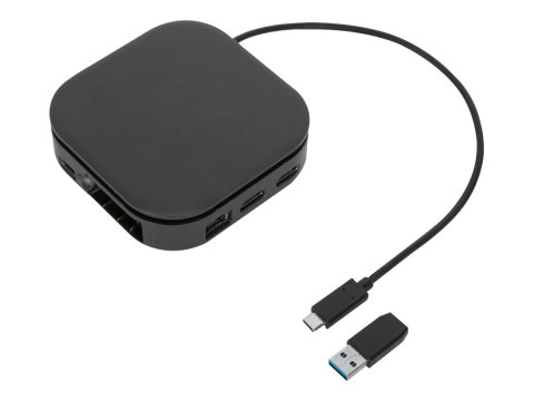 Stacja dokująca podróżna Universal DisplayLink USB-C z podwójnym monitorem, 80W | 2 porty HDMI | Ethernet LAN Stacja dokująca podróżna Universal DisplayLink USB-C z podwójnym monitorem, 80W | 2 porty HDMI | Ethernet LAN