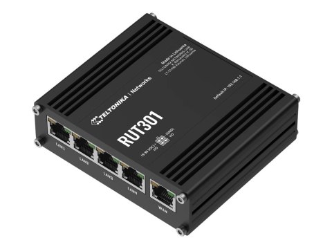Teltonika RUT301 - router - do montażu na szynie DIN, do montażu na ścianie, do montażu natynkowego | 4-portowy przełącznik Teltonika RUT301 - router - do montażu na szynie DIN, do montażu na ścianie, do montażu natynkowego | 4-portowy przełącznik