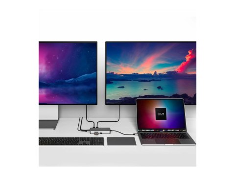 Uniwersalna Stacja Dokująca HyperDrive USB-C 10w1 z Podwójnym HDMI i Portami Ethernet LAN (RJ-45) 1 | Ilość Portów HDMI 2 Uniwersalna Stacja Dokująca HyperDrive USB-C 10w1 z Podwójnym HDMI i Portami Ethernet LAN (RJ-45) 1 | Ilość Portów HDMI 2