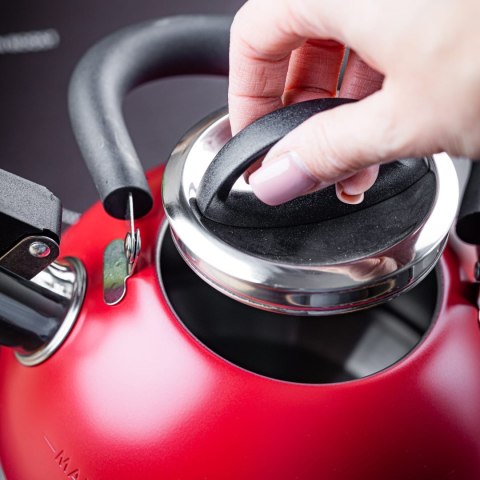 CZAJNIK STALOWY 1.8L INDUKCJA KINGHOFF KH-1853 CZERWONY CZAJNIK STALOWY 1.8L INDUKCJA KINGHOFF KH-1853 CZERWONY