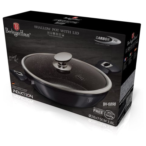 GARNEK NISKI Z POWŁ. GRANITOWĄ 4.9L 32cm BERLINGER HAUS METALLIC LINE Carbon Pro BH-6899 GARNEK NISKI Z POWŁ. GRANITOWĄ 4.9L 32cm BERLINGER HAUS METALLIC LINE Carbon Pro BH-6899