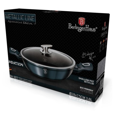 GARNEK PŁASKI 3.8L 28CM BERLINGER HAUS METALLIC AQUAMARINE BH-6794 GARNEK PŁASKI 3.8L 28CM BERLINGER HAUS METALLIC AQUAMARINE BH-6794
