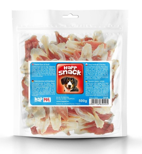 GP56 Uszy królicze z kaczką 500g GP56 Uszy królicze z kaczką 500g