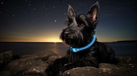 Obroża LED niebieska M 55cm Obroża LED niebieska M 55cm