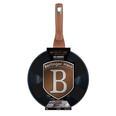 PATELNIA GRANITOWA / WOK 28CM BERLINGER HAUS METALLIC LINE ROSE GOLD BH-1512-N PATELNIA GRANITOWA / WOK 28CM BERLINGER HAUS METALLIC LINE ROSE GOLD BH-1512-N