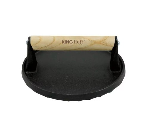 PRASKA ŻELIWNA DO MIĘSA BURGERÓW 18 CM KINGHOFF KH-1759 PRASKA ŻELIWNA DO MIĘSA BURGERÓW 18 CM KINGHOFF KH-1759