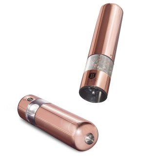 ZESTAW 2 MŁYNKÓW ELEKTRYCZNYCH DO PIEPRZU I SOLI BERLINGER HAUS ROSE GOLD BH-1905