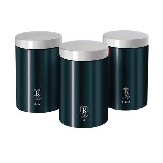 ZESTAW 3 POJEMNIKÓW KUCHENNYCH BERLINGER HAUS AQUAMARINE METALLIC LINE BH-6271
