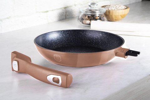ZESTAW GARNKÓW GRANITOWYCH 6 ELE BERLINGER HAUS METALLIC LINE ROSE GOLD BH-7051