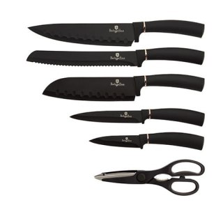 ZESTAW NOŻY 7 EL. BERLINGER HAUS BLACK ROSE GOLD BH-2422