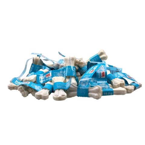 Kość prasowana biała 10cm 50szt. Happet Kość prasowana biała 10cm 50szt. Happet