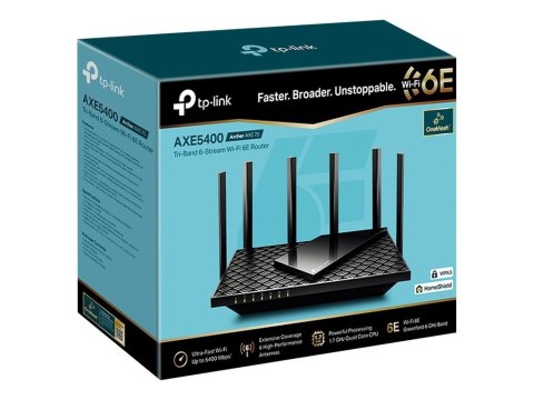 AXE5400 Tri-Band Gigabit Wi-Fi 6E Router | Archer AXE75 | 802.11ax | 10/100/1000 Mbit/s | Ethernet LAN (RJ-45) porty 4 | Mesh Su AXE5400 Tri-Band Gigabit Wi-Fi 6E Router | Archer AXE75 | 802.11ax | 10/100/1000 Mbit/s | Ethernet LAN (RJ-45) porty 4 | Mesh Su