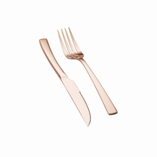 ZESTAW SZTUĆCÓW DO STEKÓW I MIĘS 12-ELE DLA 6 OSÓB BŁYSZCZĄCE RÓŻOWE ZŁOTO BERLINGER HAUS ROSE GOLD BH-3088