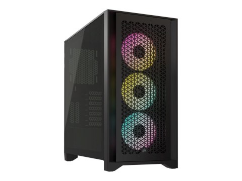 Corsair | Obudowa PC ze szkła hartowanego | iCUE 4000D RGB AIRFLOW | Okno boczne | Czarny | Mid-Tower | Zasilacz w zestawie Nie Corsair | Obudowa PC ze szkła hartowanego | iCUE 4000D RGB AIRFLOW | Okno boczne | Czarny | Mid-Tower | Zasilacz w zestawie Nie