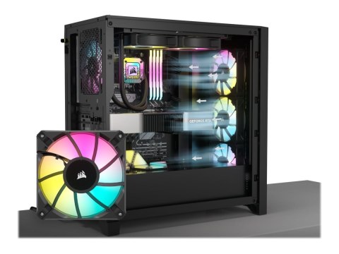 Corsair | Obudowa PC ze szkła hartowanego | iCUE 4000D RGB AIRFLOW | Okno boczne | Czarny | Mid-Tower | Zasilacz w zestawie Nie Corsair | Obudowa PC ze szkła hartowanego | iCUE 4000D RGB AIRFLOW | Okno boczne | Czarny | Mid-Tower | Zasilacz w zestawie Nie