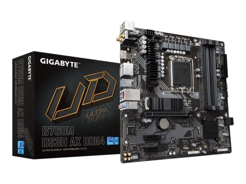Gigabyte | B760M DS3H AX DDR4 1.0 M/B | Rodzina procesorów Intel | Gniazdo procesora LGA1700 | DDR4 DIMM | Gniazda pamięci 4 | O Gigabyte | B760M DS3H AX DDR4 1.0 M/B | Rodzina procesorów Intel | Gniazdo procesora LGA1700 | DDR4 DIMM | Gniazda pamięci 4 | O