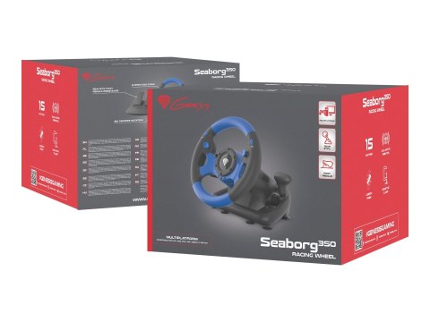 Kierownica Do Gry Genesis Seaborg 350 | niebiesko-czarnaPV | koło wyścigowe Kierownica Do Gry Genesis Seaborg 350 | niebiesko-czarnaPV | koło wyścigowe
