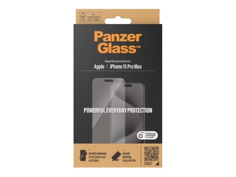PanzerGlass | Ochraniacz ekranu | Apple iPhone 15 Pro Max | Przezroczysty PanzerGlass | Ochraniacz ekranu | Apple iPhone 15 Pro Max | Przezroczysty