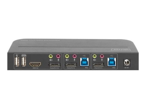Digitus KVM Switch, 2-Port, 4K60Hz, 2 x DP in, 1 x DP/HDMI out | DS-12850 Digitus KVM Switch, 2-Port, 4K60Hz, 2 x DP in, 1 x DP/HDMI out | DS-12850