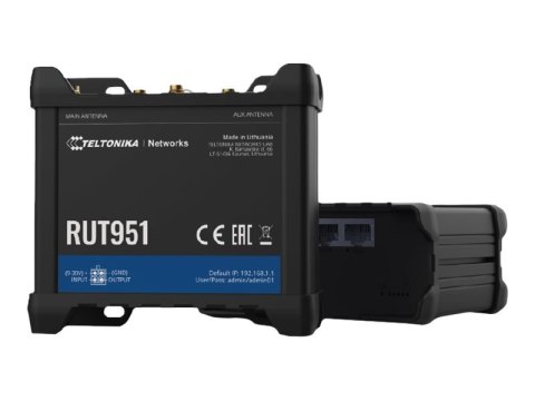 Przemysłowy router komórkowy | RUT951 | 802.11n | 10/100 Mbit/s | Porty Ethernet LAN (RJ-45) 4 | Obsługa sieci mesh Nie | MU-MiM Przemysłowy router komórkowy | RUT951 | 802.11n | 10/100 Mbit/s | Porty Ethernet LAN (RJ-45) 4 | Obsługa sieci mesh Nie | MU-MiM