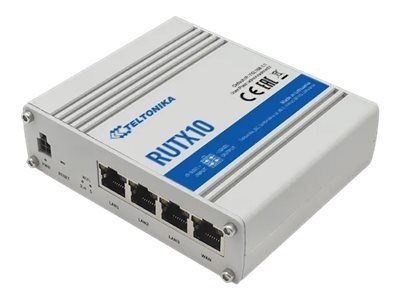 Router przemysłowy | RUTX10 | 802.11ac | 867 Mbit/s | 10/100/1000 Mbit/s | Porty Ethernet LAN (RJ-45) 4 | Obsługa sieci mesh Nie Router przemysłowy | RUTX10 | 802.11ac | 867 Mbit/s | 10/100/1000 Mbit/s | Porty Ethernet LAN (RJ-45) 4 | Obsługa sieci mesh Nie