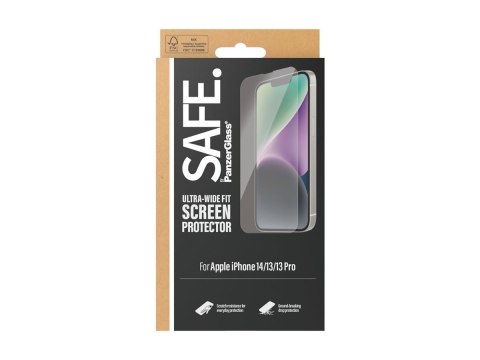 SAFE by PanzerGlass Screen Protector Apple iPhone 14 | 13 | 13 Pro | Ultra-Wide Fit SAFE by PanzerGlass Screen Protector Apple iPhone 14 | 13 | 13 Pro | Ultra-Wide Fit