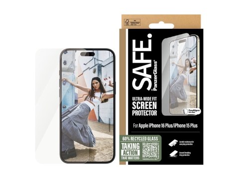 SAFE by PanzerGlass Screen Protector iPhone 16 Plus | Ultra-Wide Fit SAFE by PanzerGlass Screen Protector iPhone 16 Plus | Ultra-Wide Fit