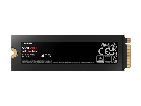 Samsung | 990 PRO z radiatorem | 4000 GB | Format SSD M.2 2280 | Interfejs SSD M.2 NVME | Prędkość odczytu 7450 MB/s | Prędkość Samsung | 990 PRO z radiatorem | 4000 GB | Format SSD M.2 2280 | Interfejs SSD M.2 NVME | Prędkość odczytu 7450 MB/s | Prędkość