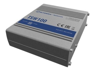 Teltonika | Industiral POE+ Swith | TSW100 | Unmanaged | Desktop | Porty 1 Gb/s (RJ-45) w ilości 5 | Porty PoE w ilości 4 | Port Teltonika | Industiral POE+ Swith | TSW100 | Unmanaged | Desktop | Porty 1 Gb/s (RJ-45) w ilości 5 | Porty PoE w ilości 4 | Port