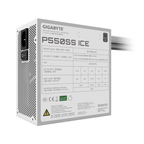 Gigabyte PSU | GP-P550SS ICE GEU1 | 550 W Gigabyte PSU | GP-P550SS ICE GEU1 | 550 W