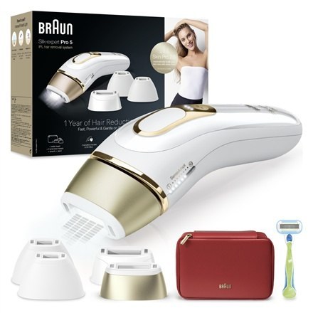 Braun Silk-expert Pro 5 IPL Epilator | PL5382 | Bulb lifetime (flashes) 400.000 | Number of power levels 3 | White/Gold Braun Silk-expert Pro 5 IPL Epilator | PL5382 | Bulb lifetime (flashes) 400.000 | Number of power levels 3 | White/Gold