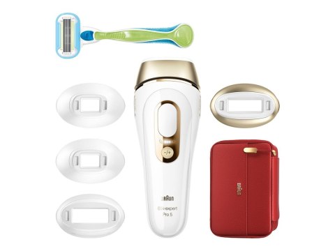 Braun Silk-expert Pro 5 IPL Epilator | PL5382 | Bulb lifetime (flashes) 400.000 | Number of power levels 3 | White/Gold Braun Silk-expert Pro 5 IPL Epilator | PL5382 | Bulb lifetime (flashes) 400.000 | Number of power levels 3 | White/Gold