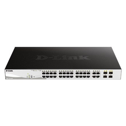 D-Link | 28-Port Gigabit Smart Managed PoE Switch | DGS-1210-28P | Managed L2+ | Desktop | 1 Gbps (RJ-45) ports quantity | SFP p D-Link | 28-Port Gigabit Smart Managed PoE Switch | DGS-1210-28P | Managed L2+ | Desktop | 1 Gbps (RJ-45) ports quantity | SFP p